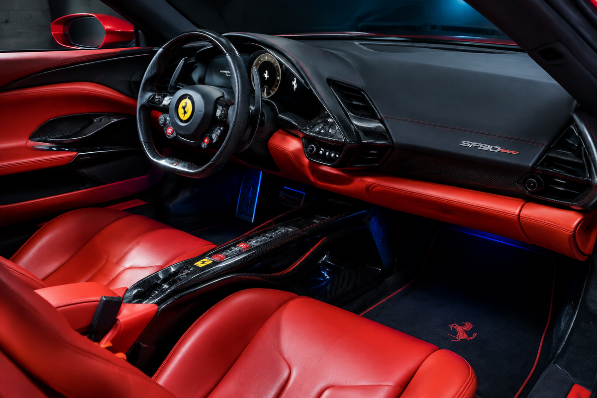Clean Ferrari interior